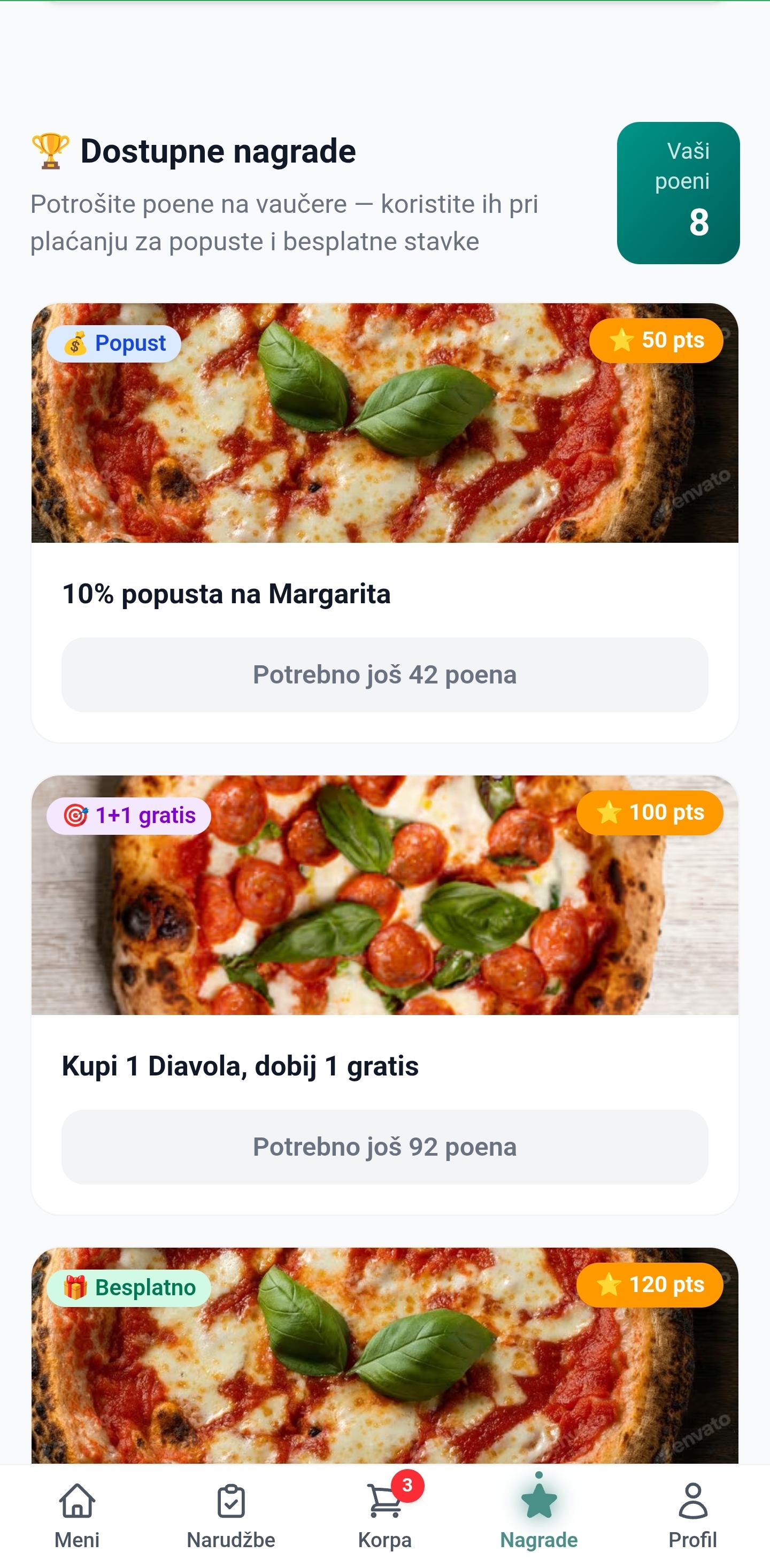 Loyalty program — nagrade